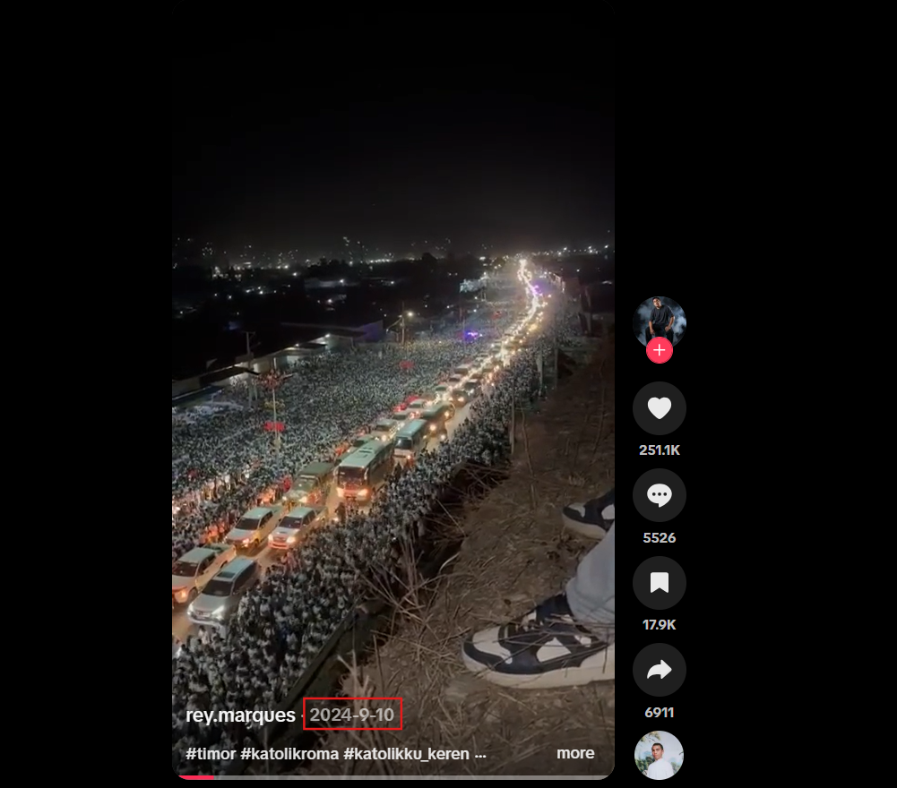 لقطة شاشة من الفيديو المنشور في 10 سبتمبر/أيلول 2024 (تيك توك)