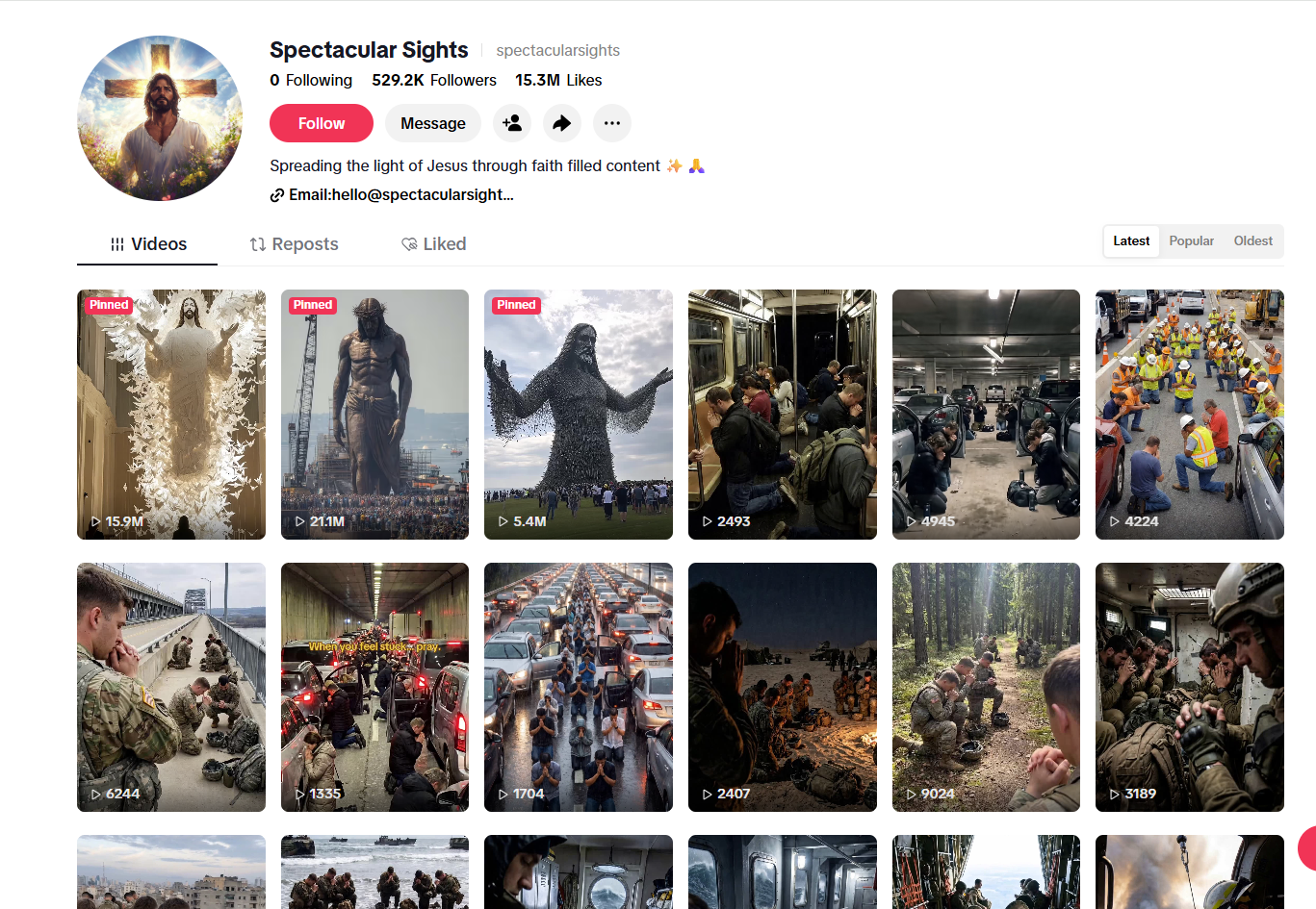 لقطة لحساب spectacularsights@ في تيك توك