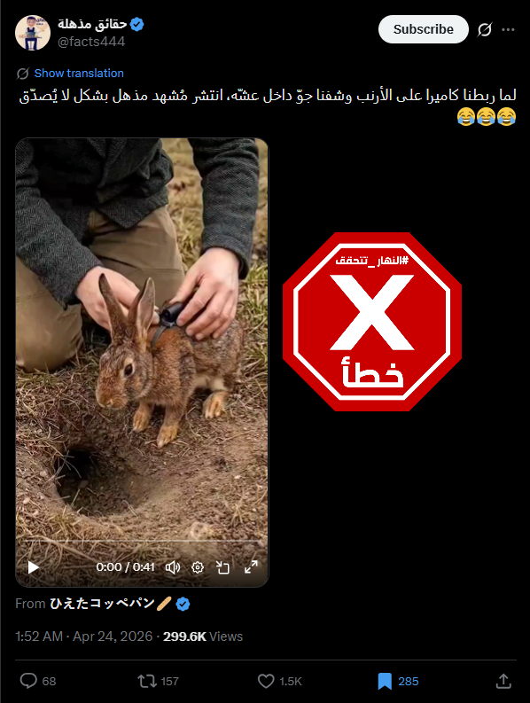 لقطة من الفيديو المتناقل بالمزاعم الخاطئة (اكس)