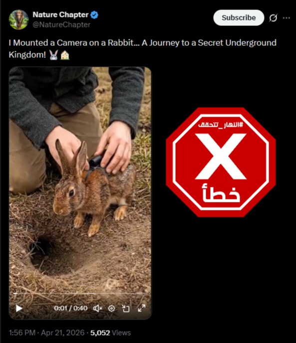 لقطة من الفيديو المتناقل بالمزاعم الخاطئة (اكس)