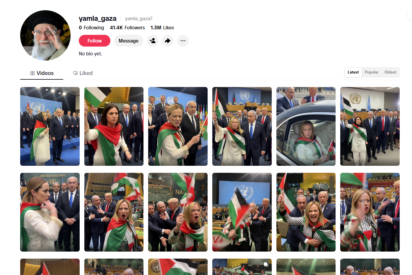 لقطة لحساب yamla_gaza7@ في تيك توك