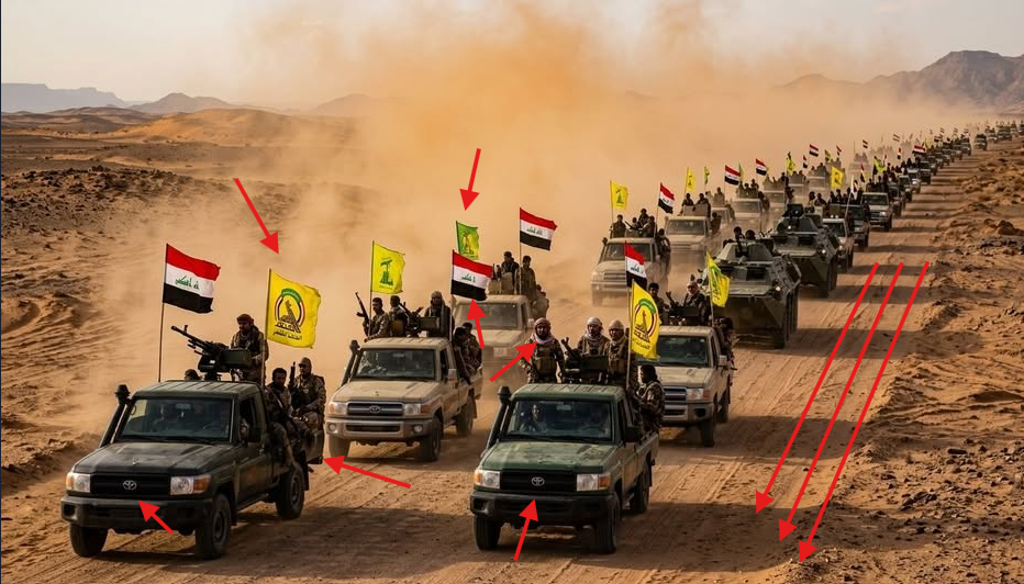 صورة توضيحية للتشوهات الواضحة على الصورة المتناقلة بالمزاعم الخاطئة