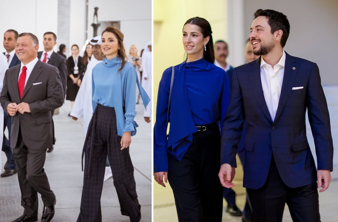 الاميرة رجوة تختار نفس قميص الملكة رانيا في إطلالة عمل رسمية (انستغرام)