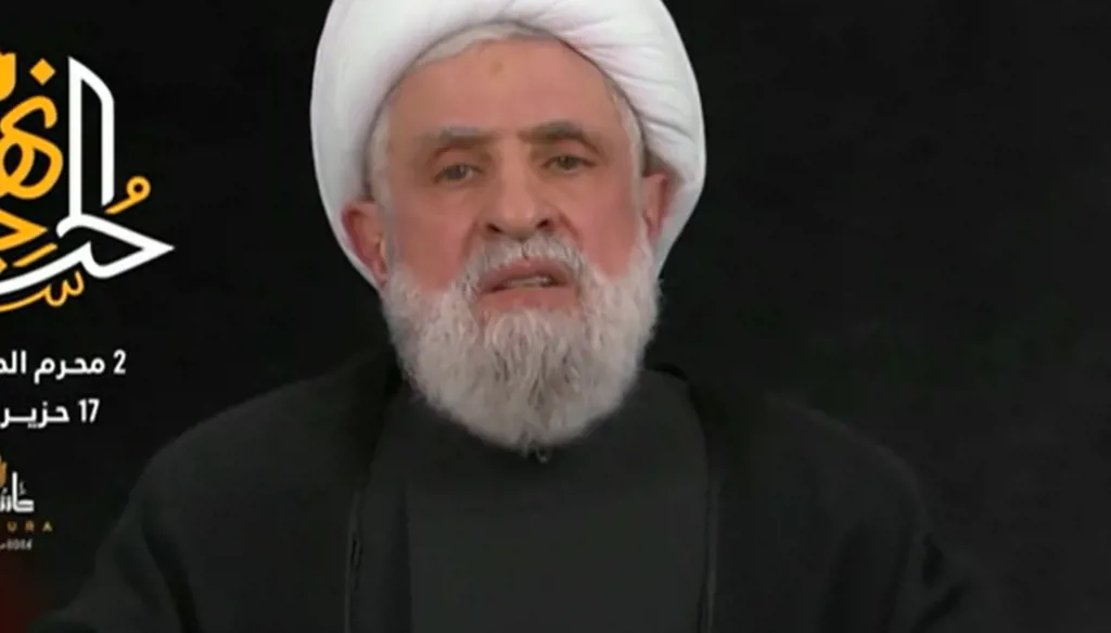 نعيم قاسم: مشروع إسرائيل إبادة "حزب الله"