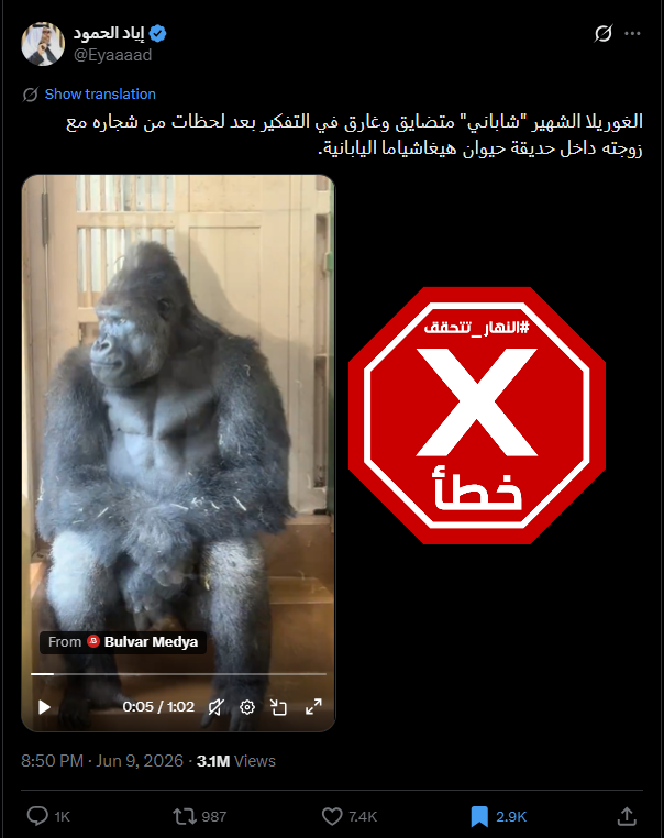 لقطة من الفيديو المتناقل بالمزاعم الخاطئة (اكس)