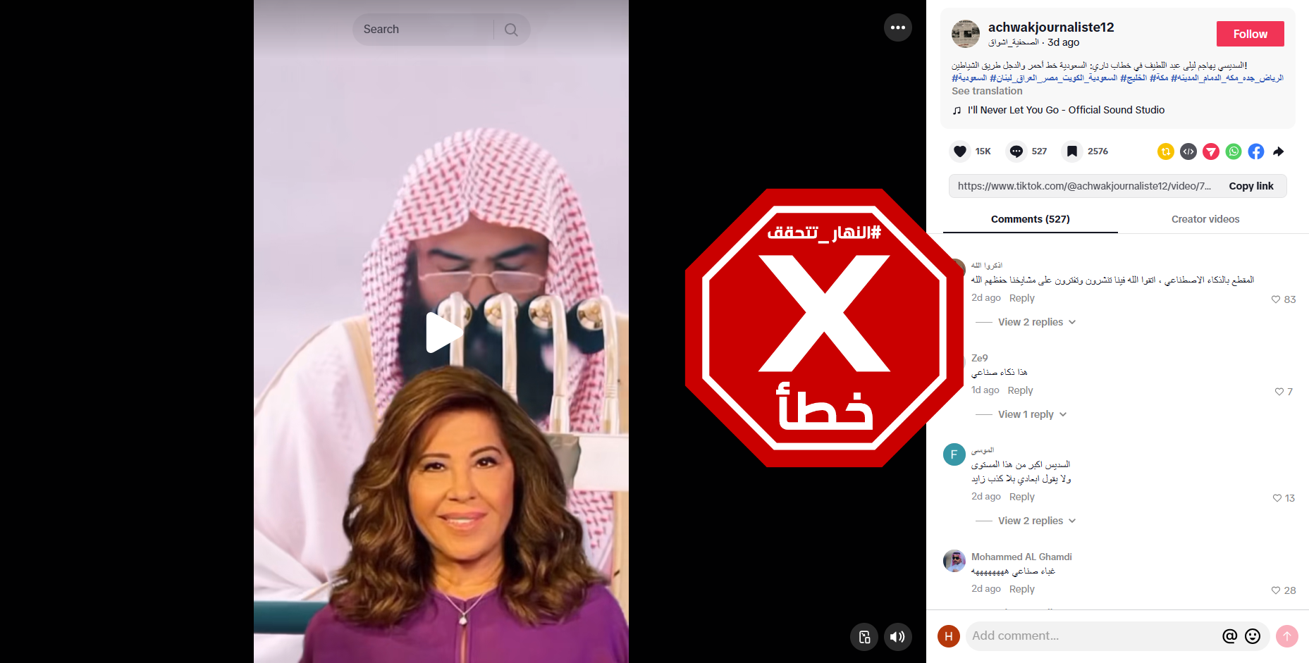 لقطة من الفيديو المتناقل بالمزاعم الخاطئة (تيك توك)