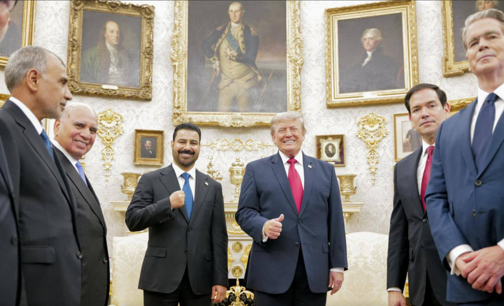 لقاء الزيدي وترامب في واشنطن 