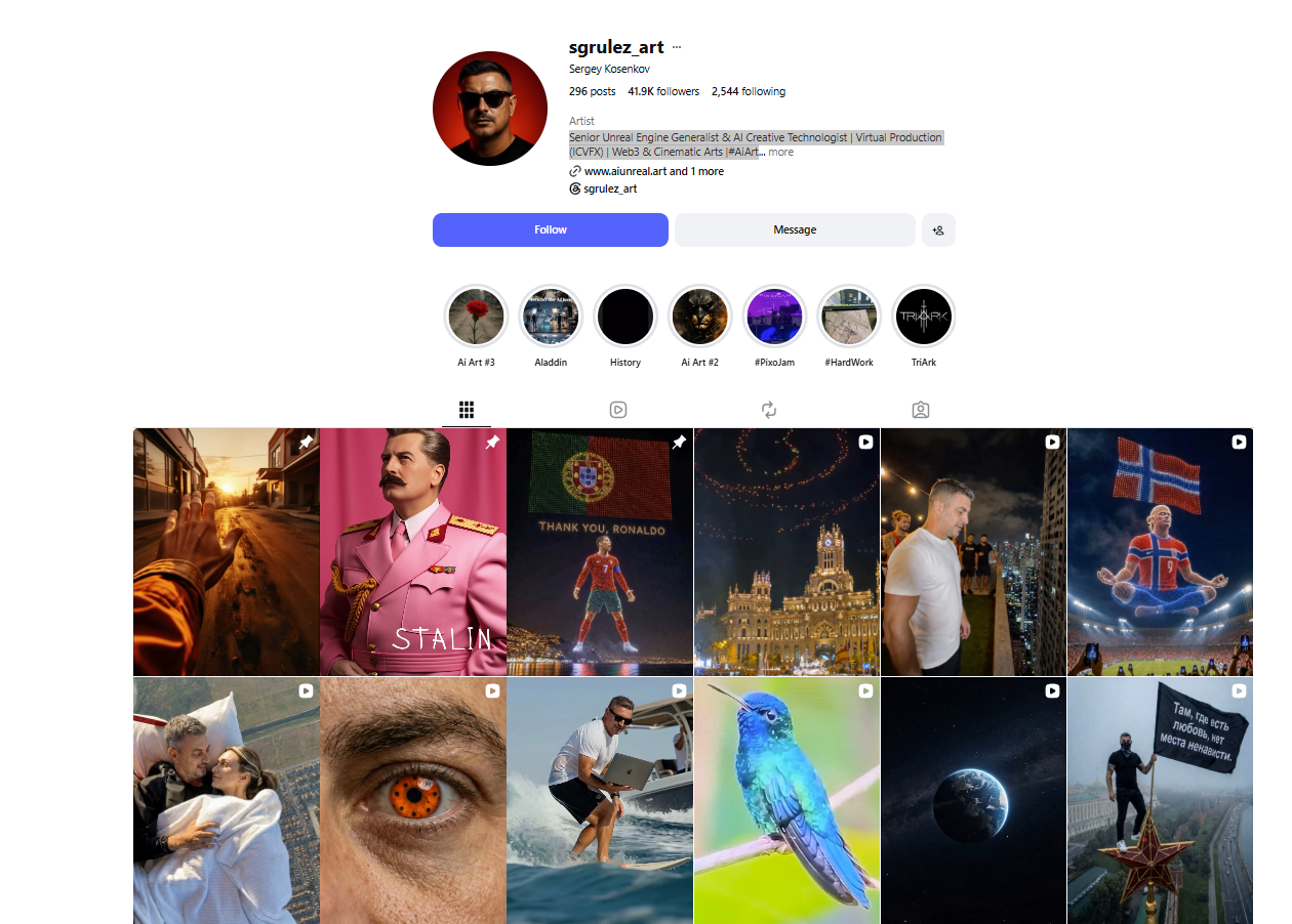 لقطة لحساب sgrulez_art@ في انستغرام 
