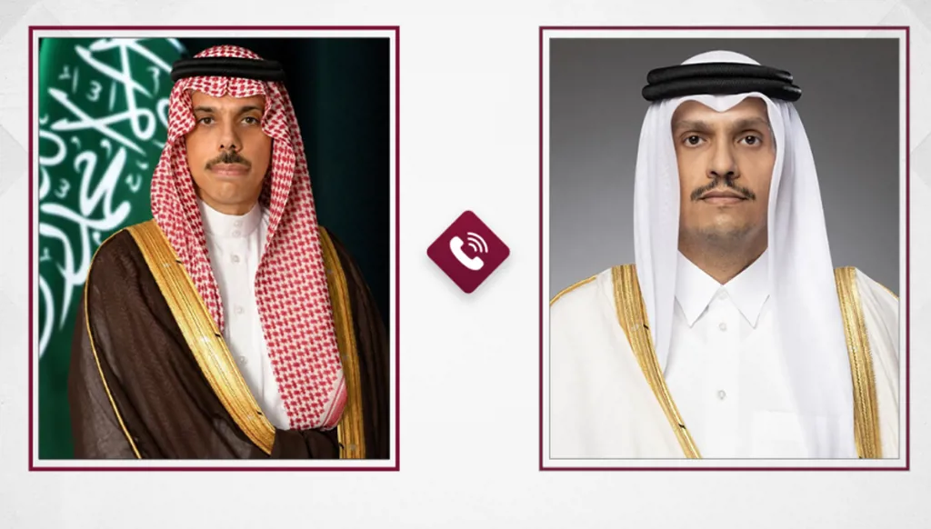 اتصال بين وزيري خارجية قطر والسعودية: لتنفيذ ما تم التوافق عليه في مذكرة التفاهم بين أميركا وإيران