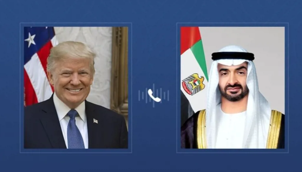 رئيس الإمارات يبحث تطورات الشرق الأوسط هاتفياً مع ترامب