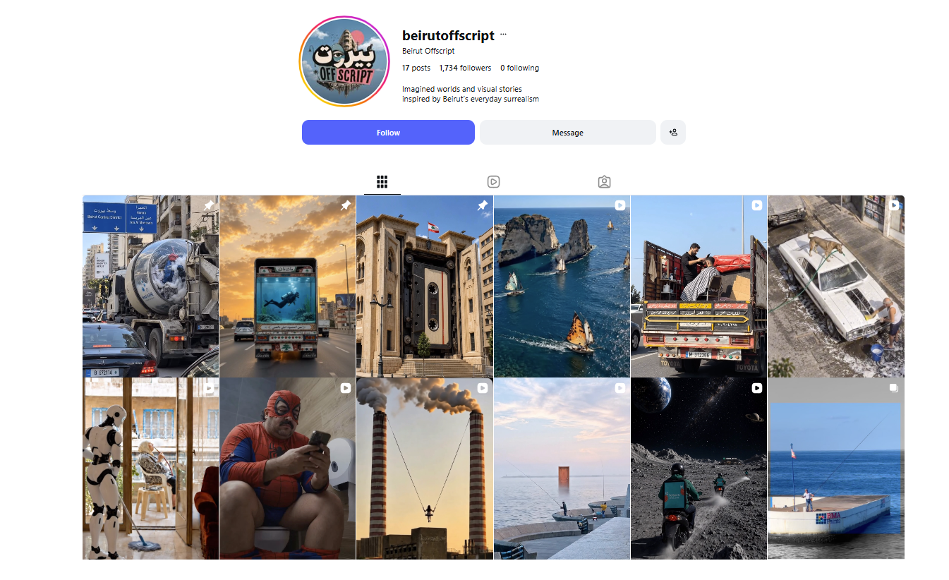 لقطة لحساب Beirut Offscript