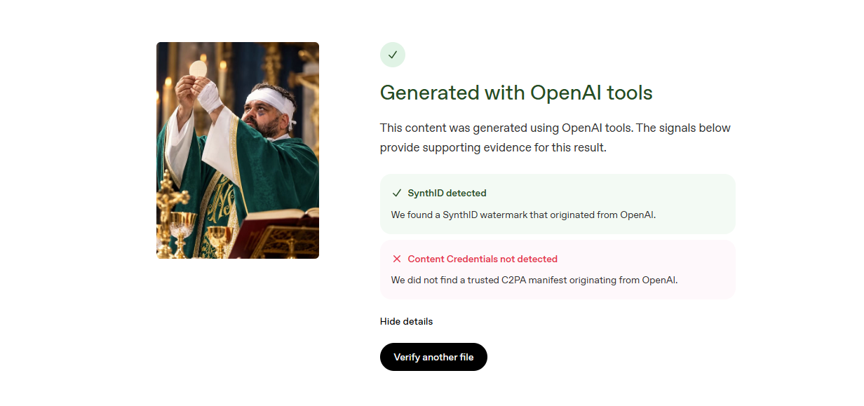 تحليل الصورة بواسطة اداة OpenAI للتحقق