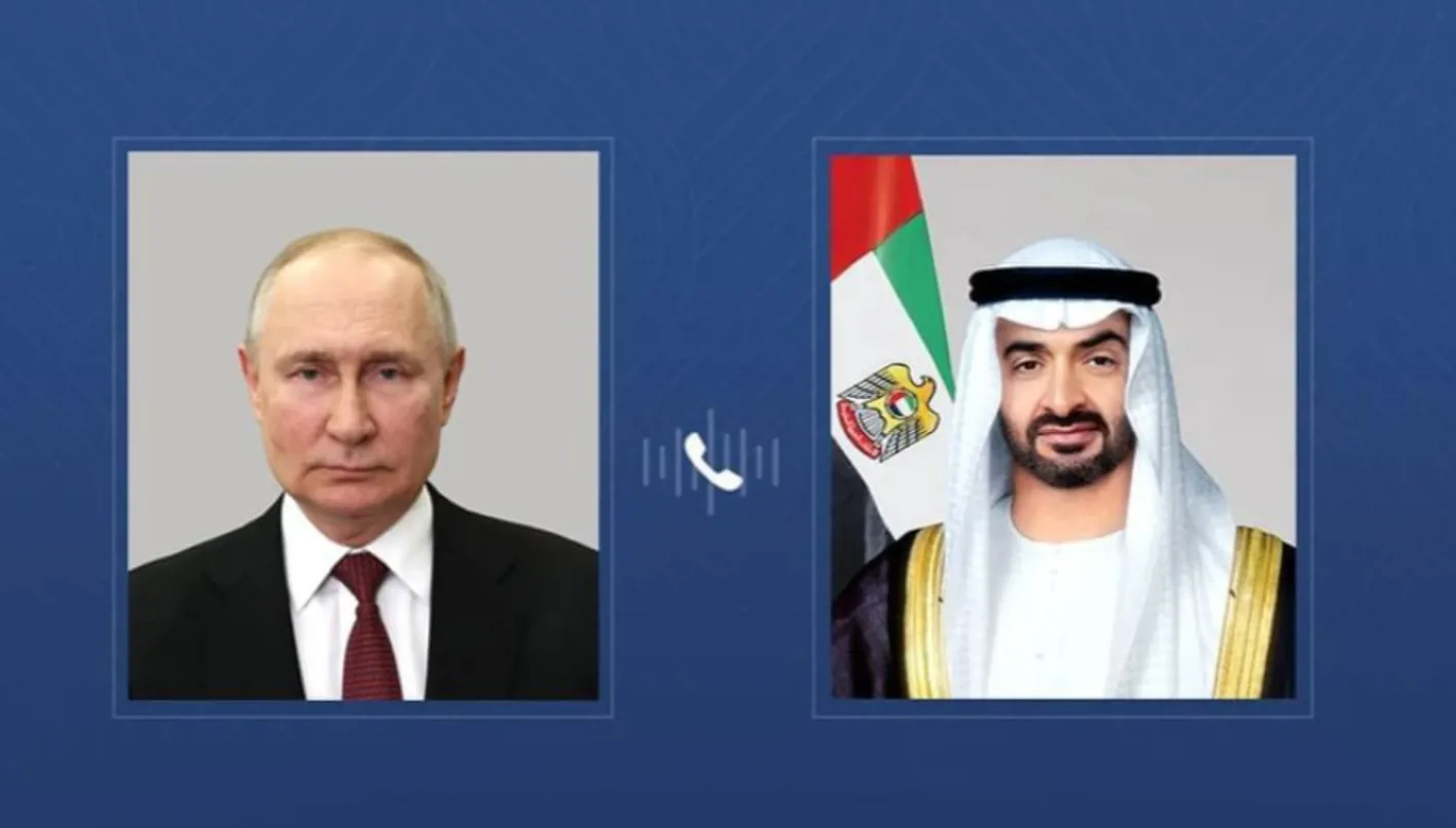 رئيسا روسيا والإمارات يؤكدان أهمية ترسيخ الأمن في الشرق الأوسط