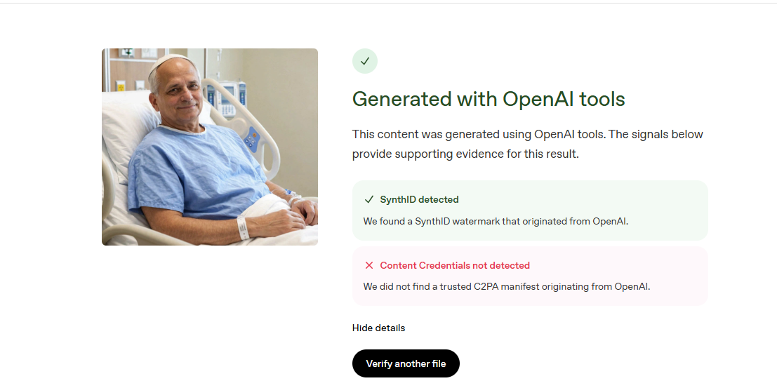 تحليل الصورة بواسطة اداة OpenAI للتحقق
