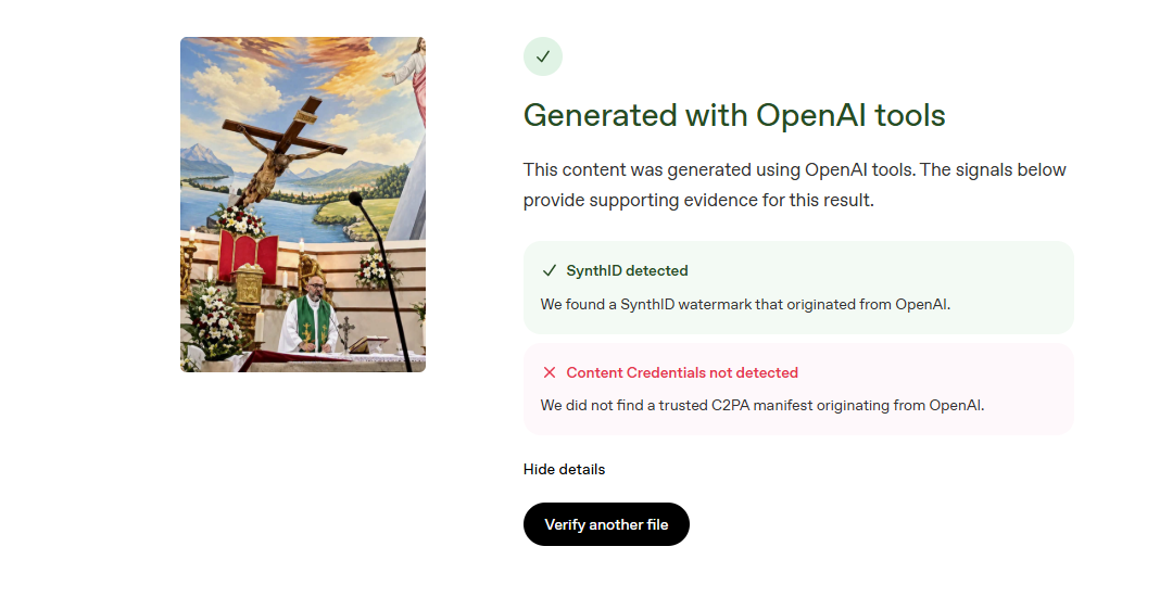 تحليل الصورة بواسطة اداة OpenAI للتحقق