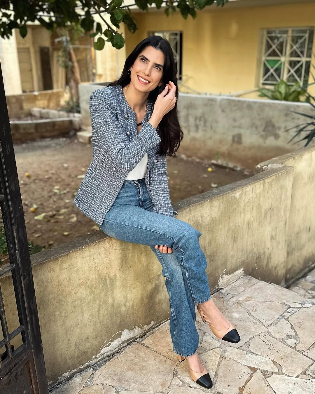 كارمن بصيبص في كواليس مسلسل 