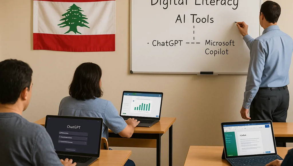 محو الأمية الرقمية في لبنان: الذكاء الاصطناعي يدخل الهامش