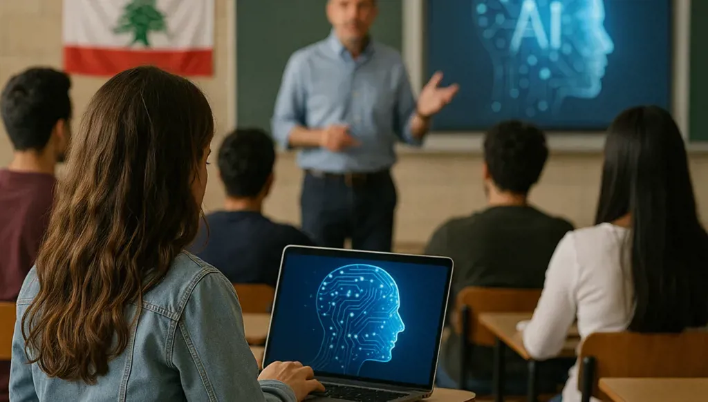 المعلّم اللبناني في "مختبر" الذكاء الاصطناعي: هل يلحق بقطار العالمية وسط الركام؟