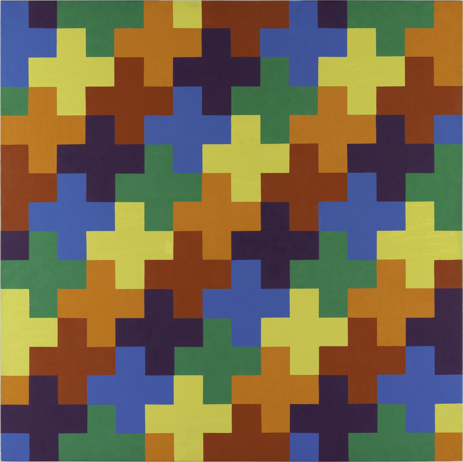 تكرار الشكل الهندسي بألوان مختلفة.