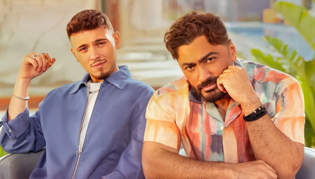 تامر حسني والشامي و"ملكة جمال الكون" مع الدبكة في دبي (فيديو)