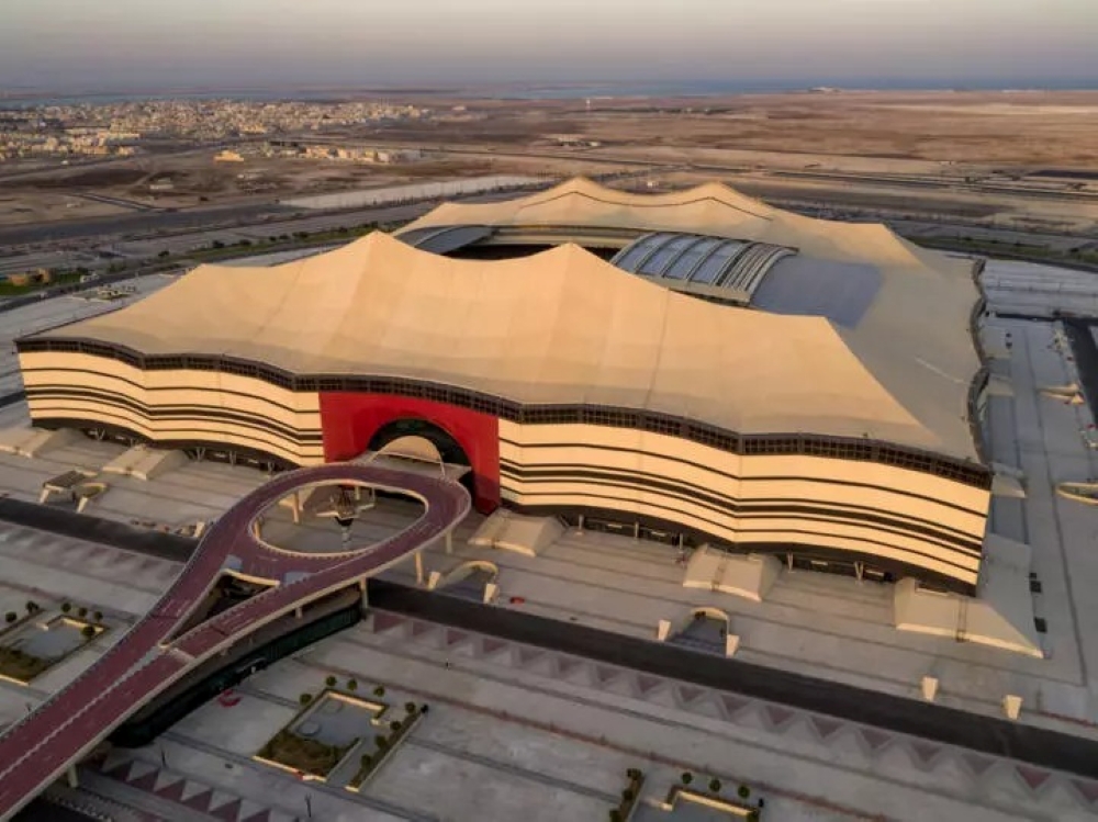 The Al-Bayt Stadium in Al-Khor. (AFP)