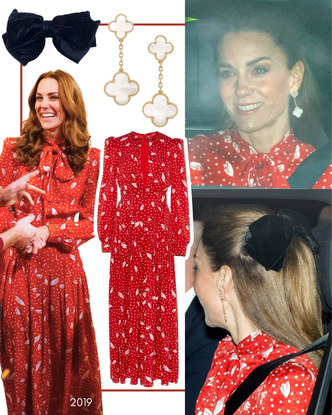 كيت ميدلتون بإطلالة اللون الاحمر الاحتفالي (انستغرام)