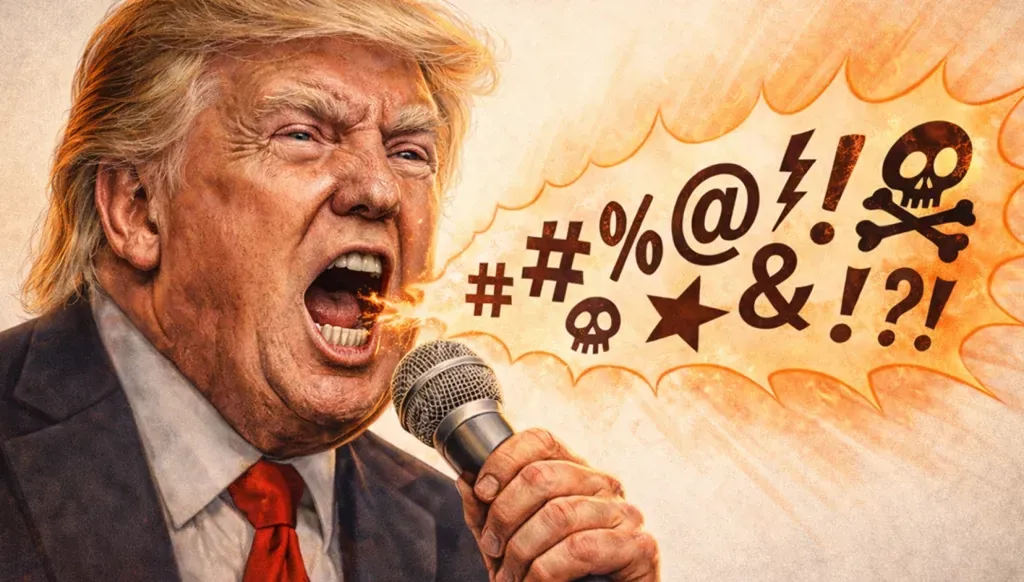 The President who speaks in fire: Trump’s lingual power play