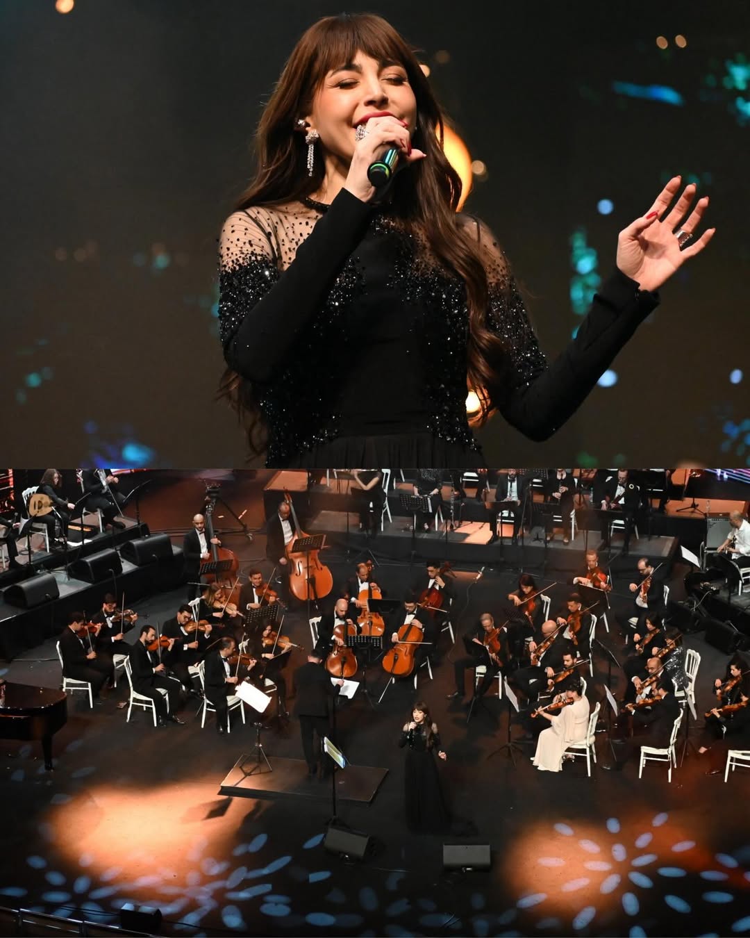 عبير نعمة بفستان اسود من توقيع جورج حبيقة في تونس (انستغرام)