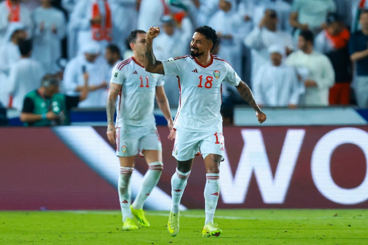 الإمارات تطمح للذهاب بعيداً في كأس العرب. (أ ف ب)