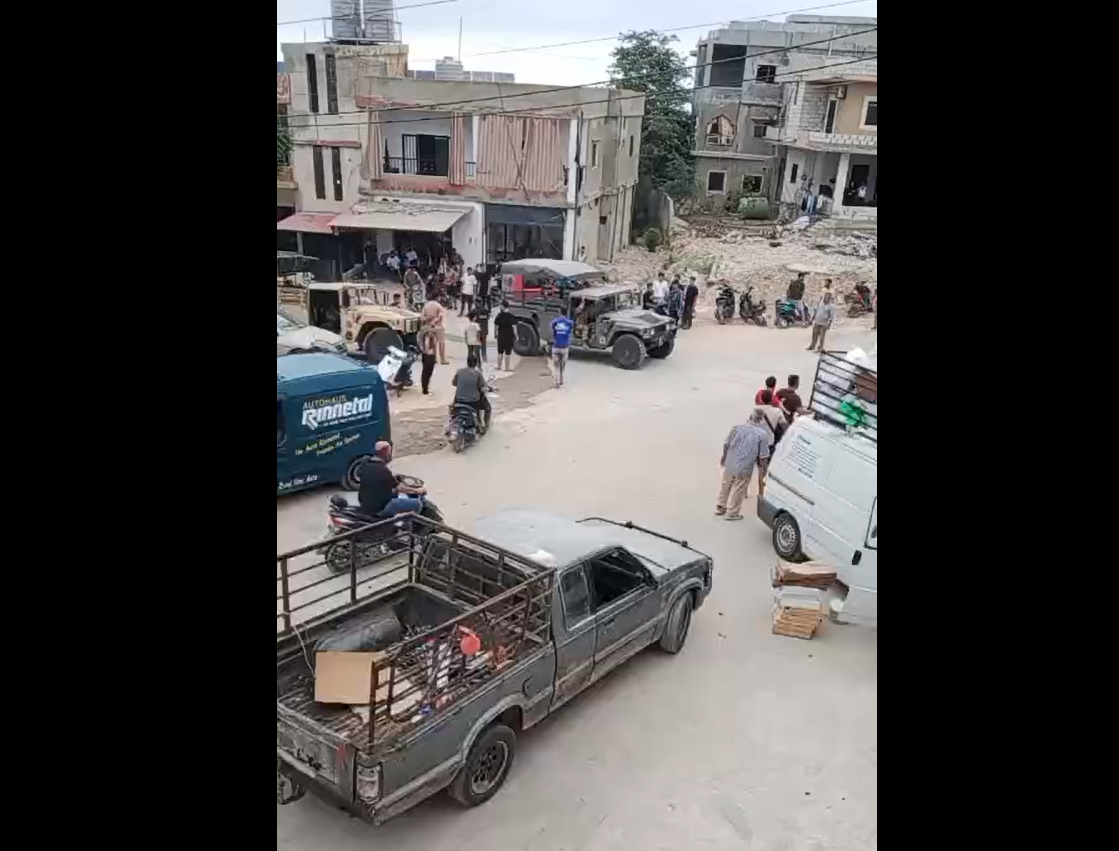 لقطة من الفيديو المتداوَل من بلدة مجدلزون الجنوبية.