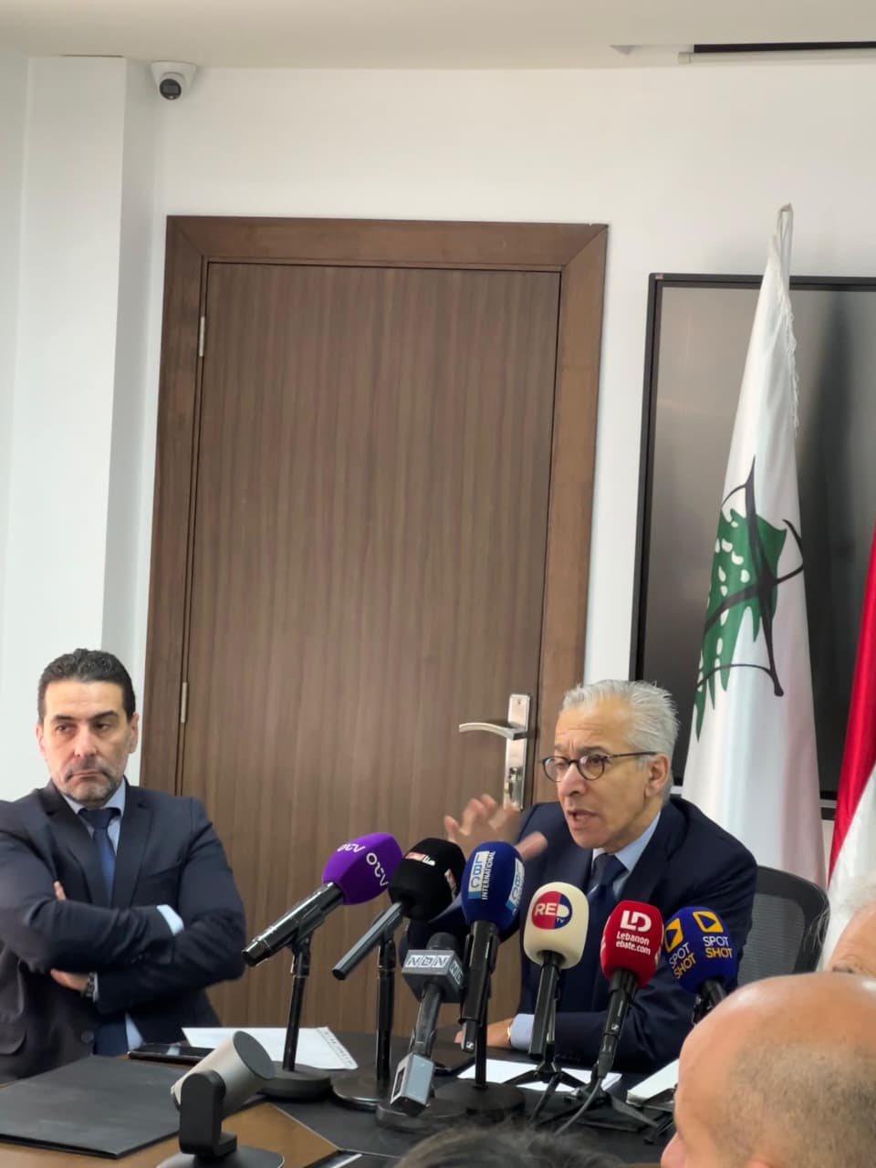 وزير الاقتصاد اللبناني عامر البساط متحدثًا خلال الاجتماع (وزارة الاقتصاد)