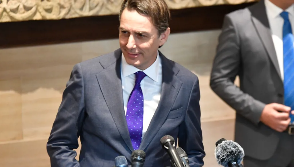 الموفد الأميركي آموس هوكشتاين في عين التينة (حسام شبارو).