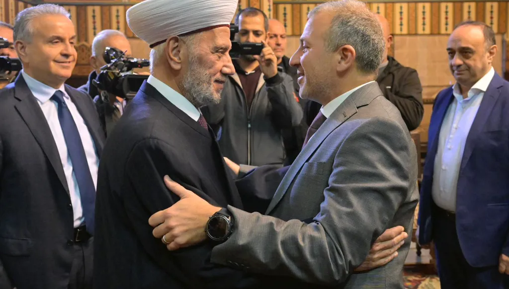 جبران باسيل بعد لقائه مفتي الجمهورية اللبنانية: ربط انتخاب رئيس بالحرب خطأ كبير