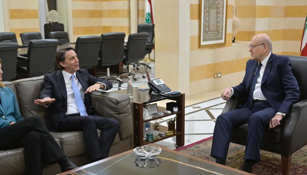 ميقاتي يستقبل هوكشتاين: نطالب بجدول زمني واضح لإتمام الانسحاب الاسرائيلي