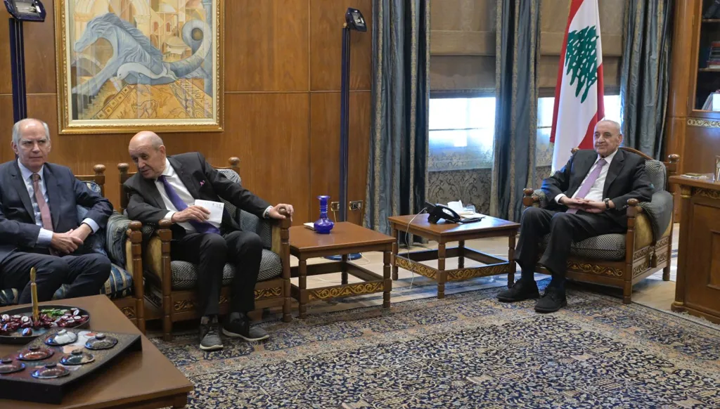 بالصور- لقاءات مكثّفة للودريان مع المسؤولين اللبنانيين قُبيل جلسة انتخاب الرئيس