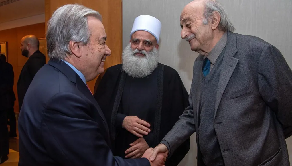 أبي المنى وجنبلاط يلتقيان أمين عام الأمم المتحدة