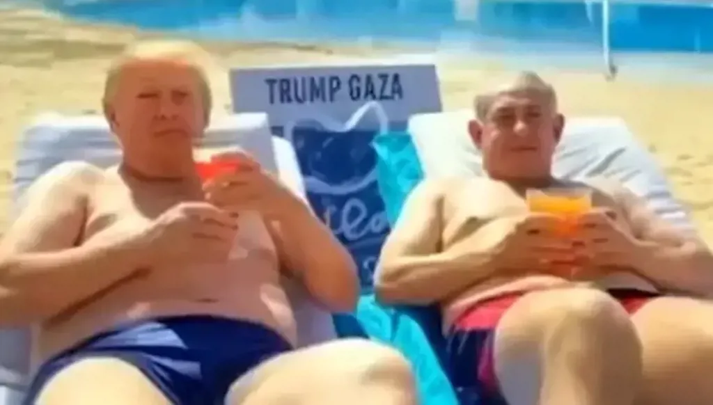 فيديو ترامب على شواطئ غزة وإيلون ماسك يأكل الحمص تابع... "حماس": مشاهد غير أخلاقية