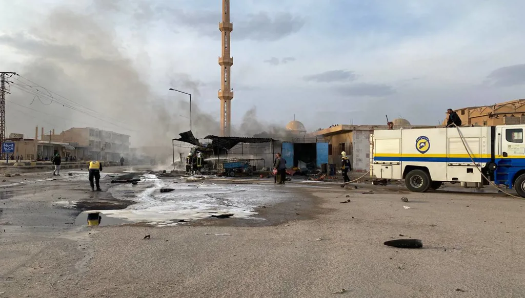 موقع الانفجار في البوكمال (مواقع)