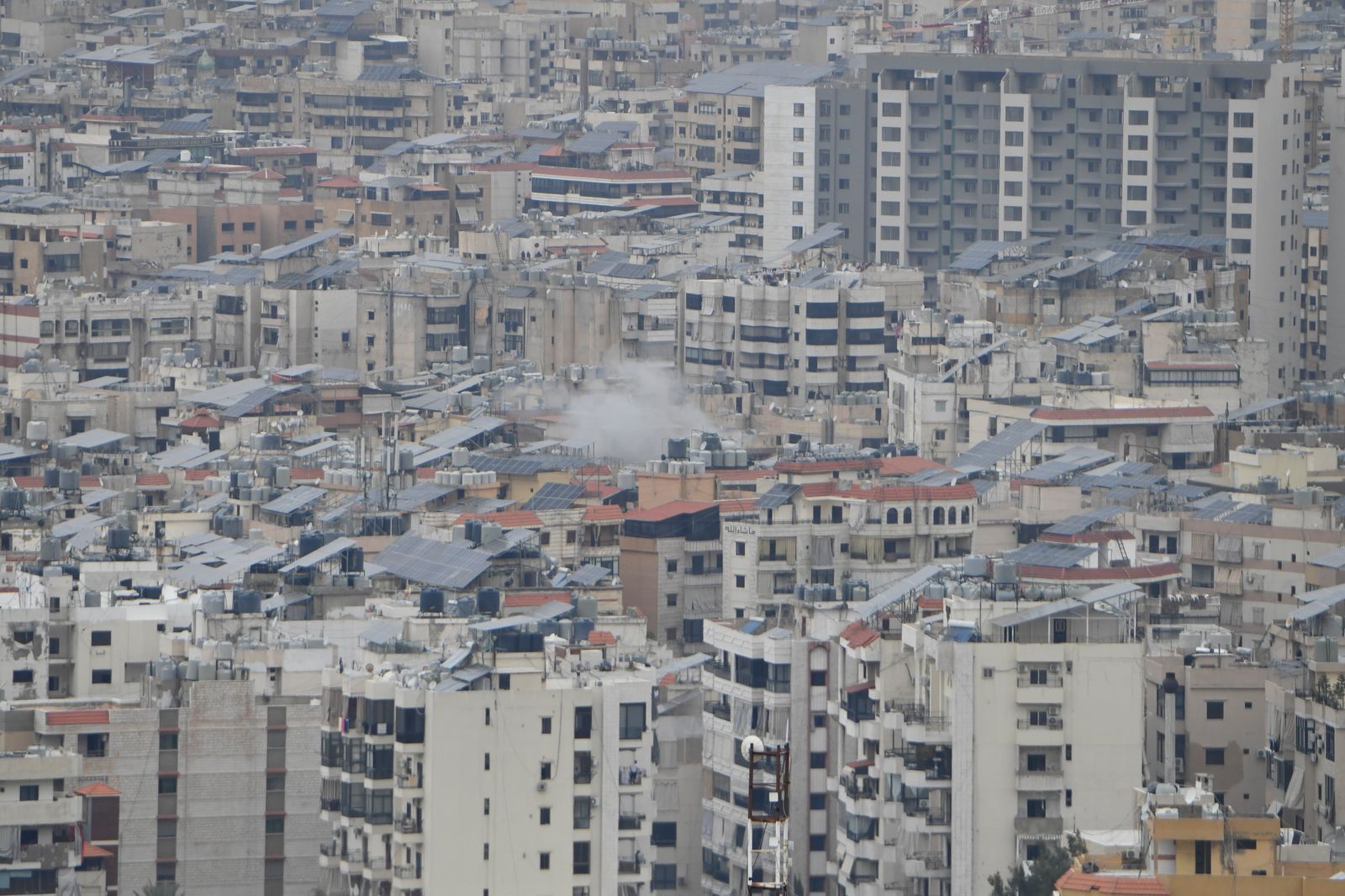  الغارة التحذيرية على الضاحية تصوير حسام شبارو
