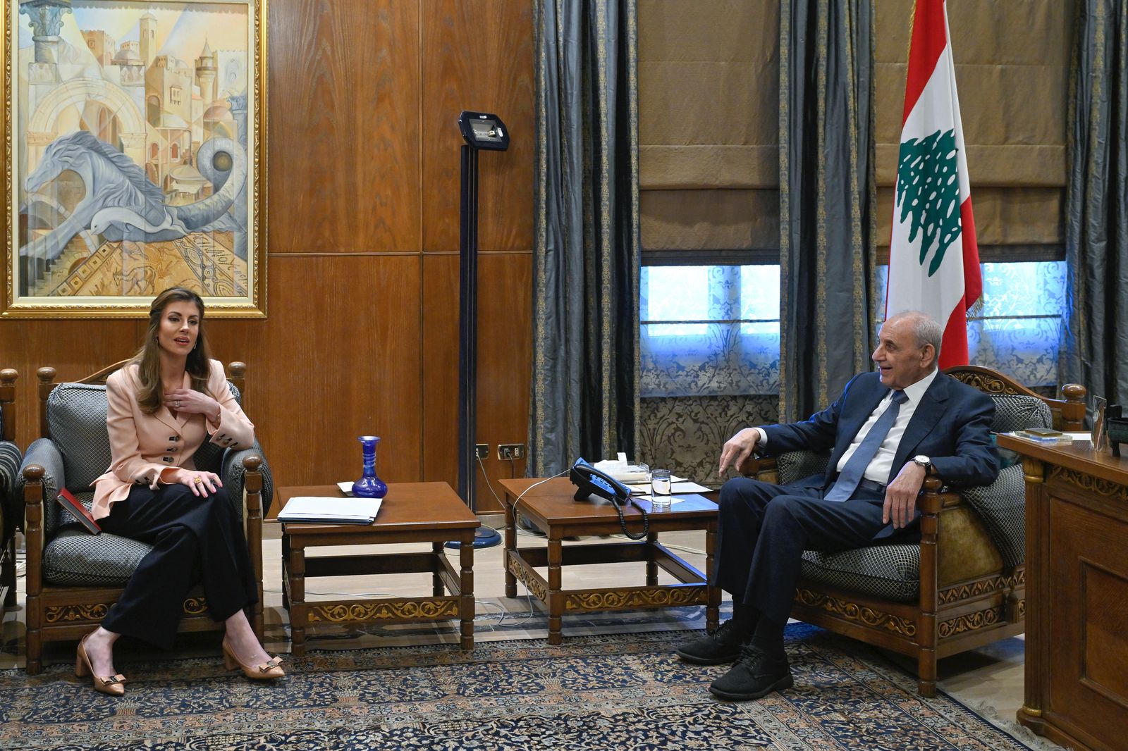 بري وأورتاغوس. (نبيل إسماعيل)