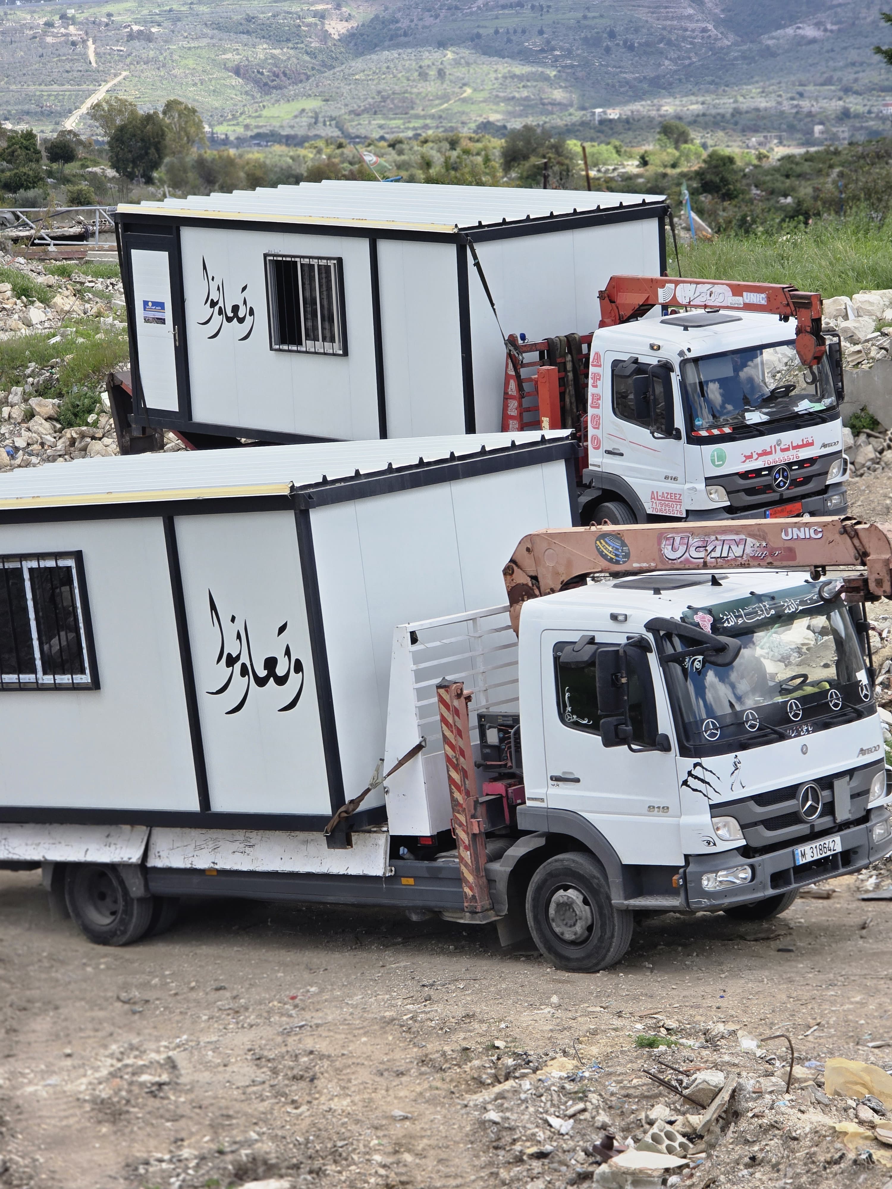البيوت الجاهزة. (مراسل النهار - أحمد منتش)