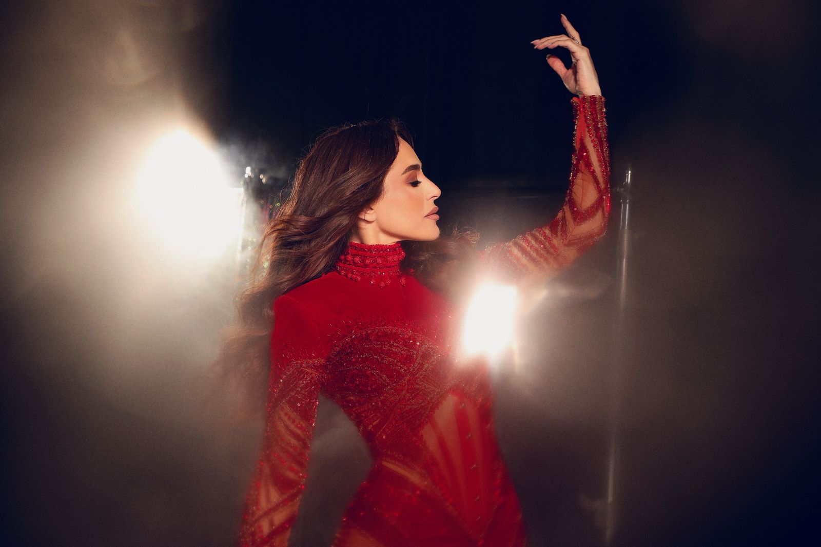 إطلالة عبير نعمة بتوقيع سامر خزامي (المصدر: المكتب الإعلامي ل سامر خزامي)