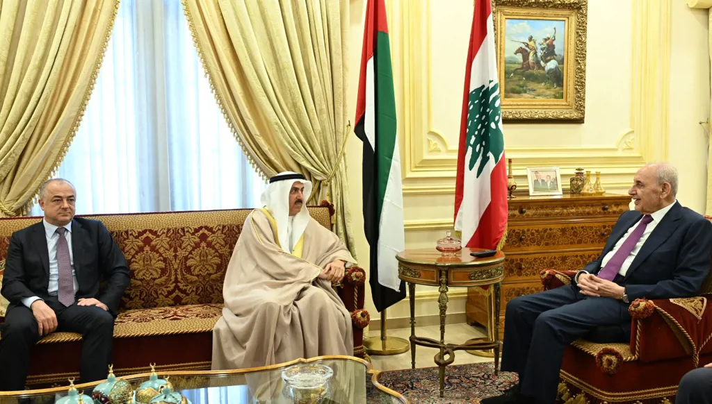 بري وغباش يبحثان العلاقات الثنائية بين لبنان والإمارات