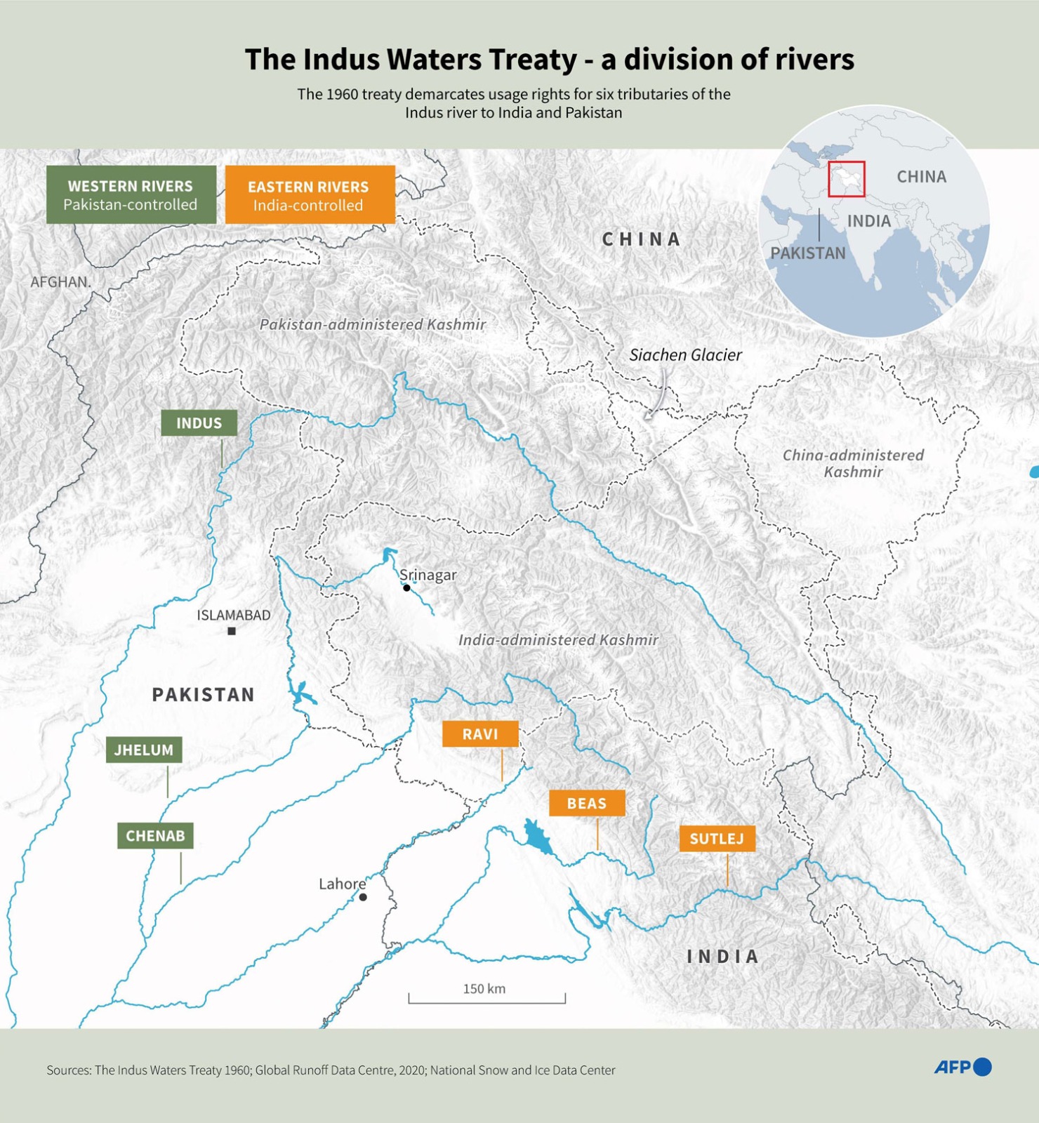 مسار الأنهار. (أ ف ب)