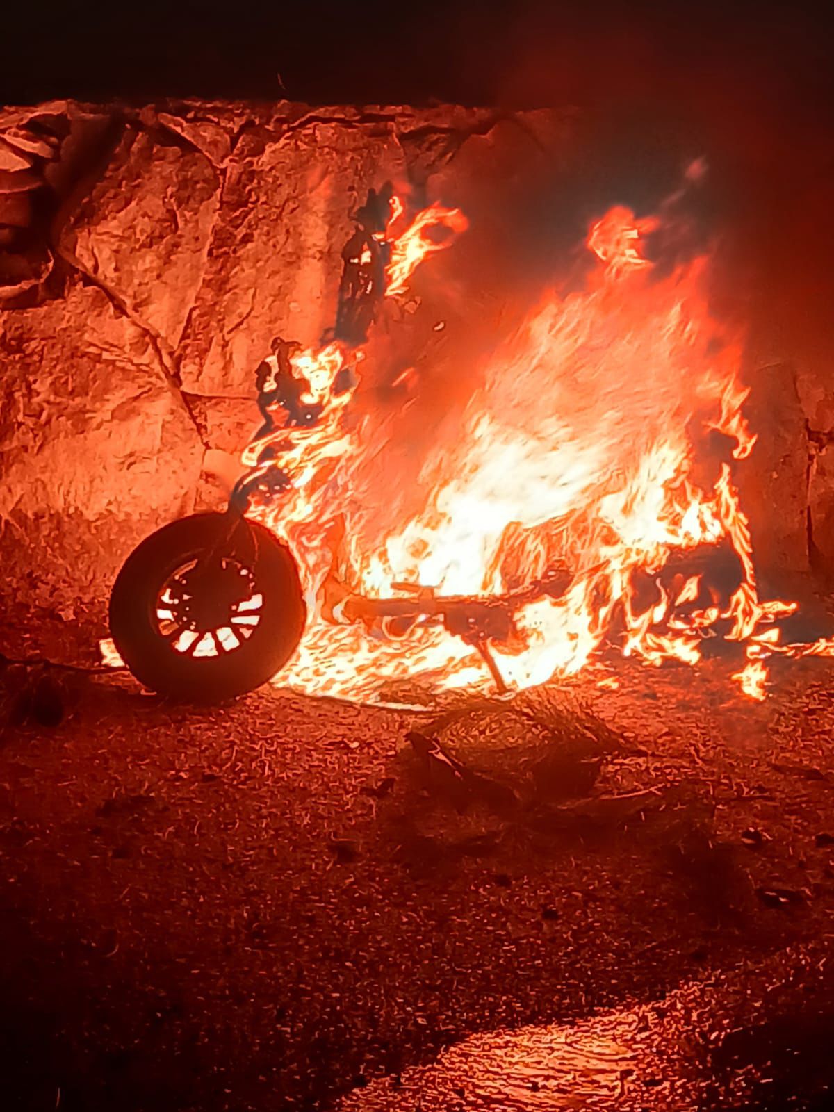 الدراجة المستهدفة في النبطية (تواصل اجتماعي)