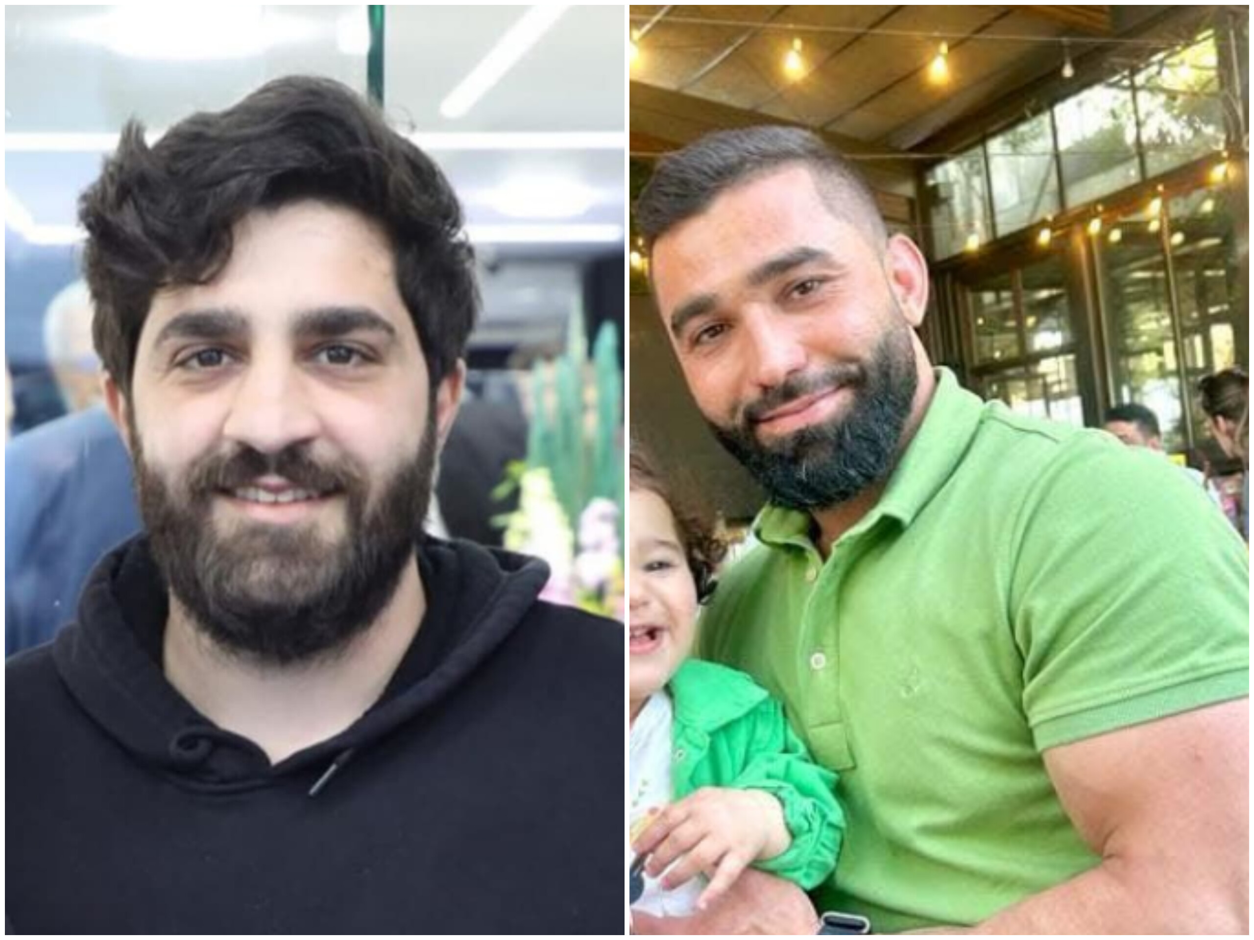 صورة متداولة لحسن الصيداوي ومحمد خريس. 