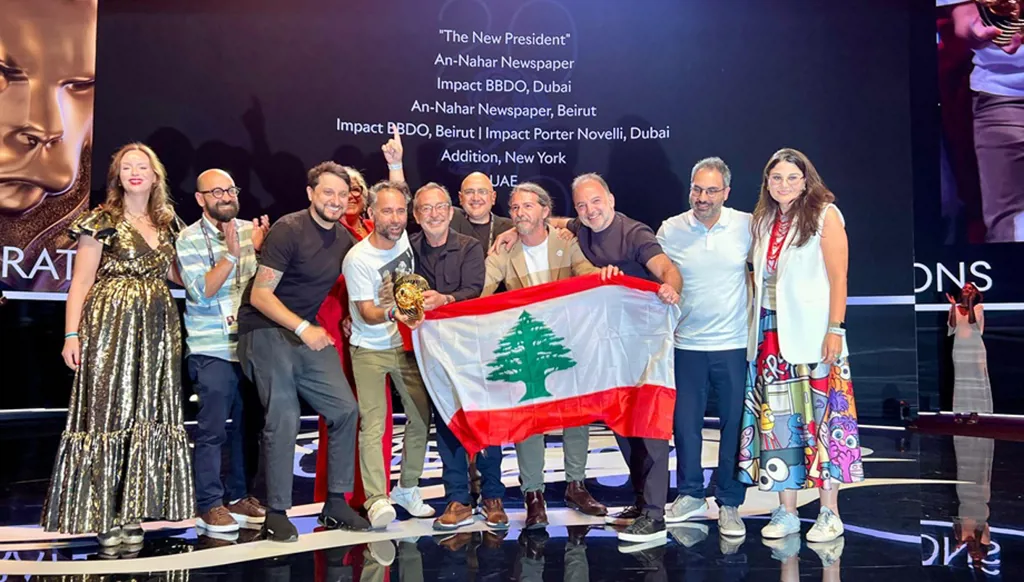 "النهار" وImpact BBDO تتألّقان في "كان ليونز"… جوائز جديدة عن مشروع "الرئيس الجديد"