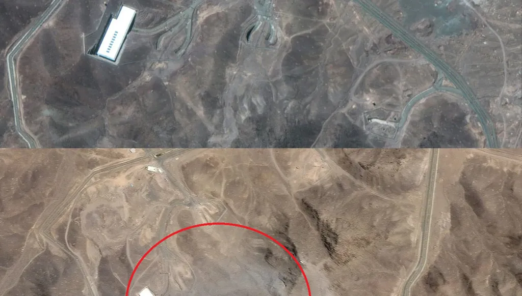 أول صورة لمنشأة فوردو النووية بعد استهدافها... دخان رمادي وأضرار