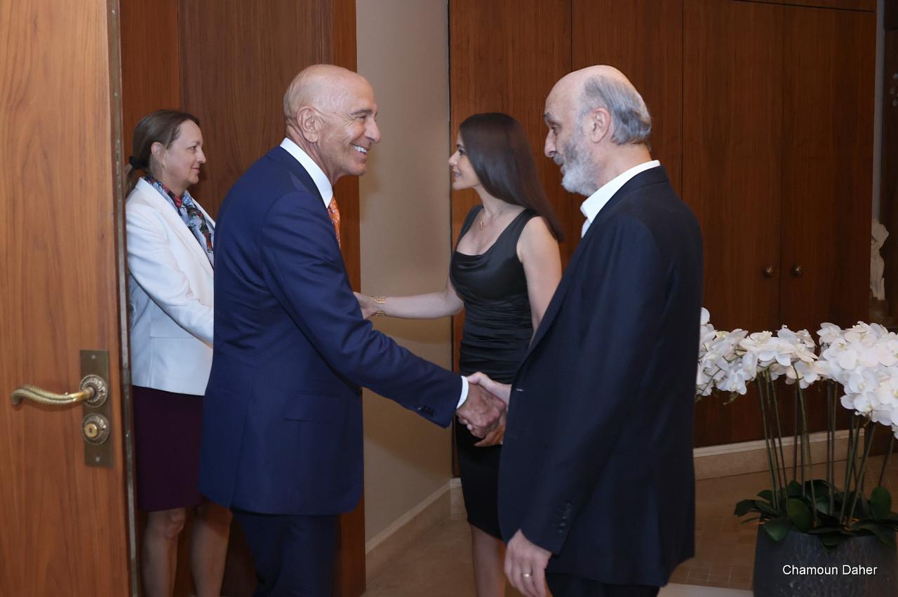 توم برّاك في معراب. (مرفقة مع بيان جعجع)