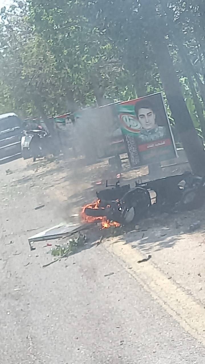 استهداف دراجة نارية في بلدة المنصوري (مراسل النهار). 